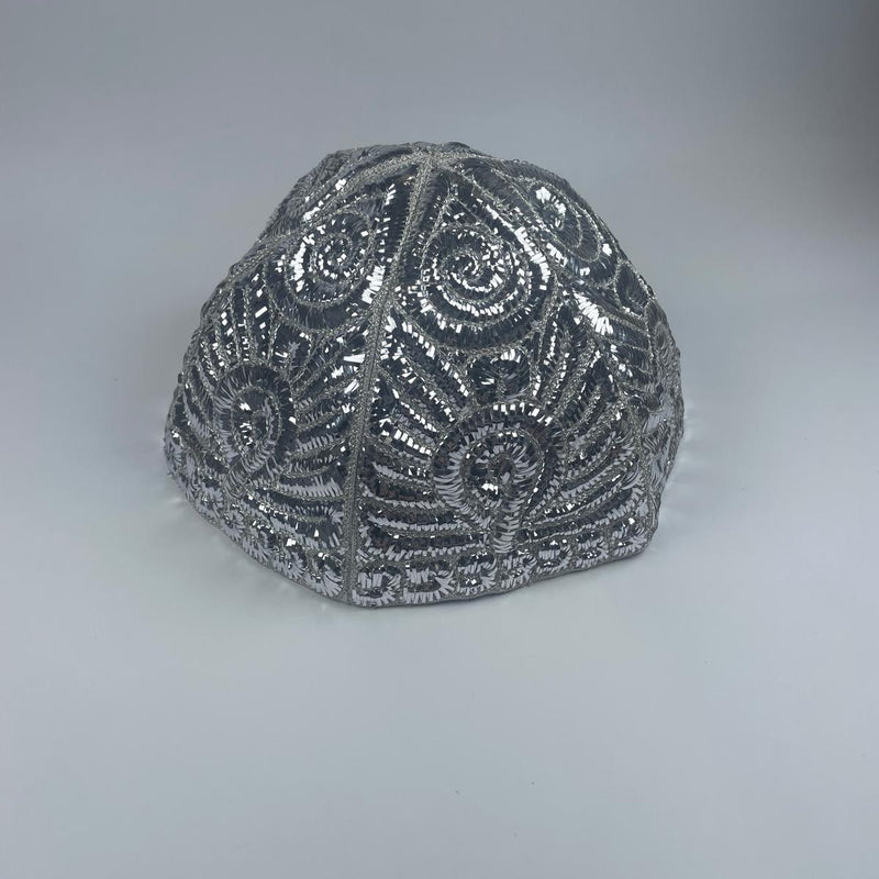 Kippah Hand Embroidered Plated - Atarah Design - Medium