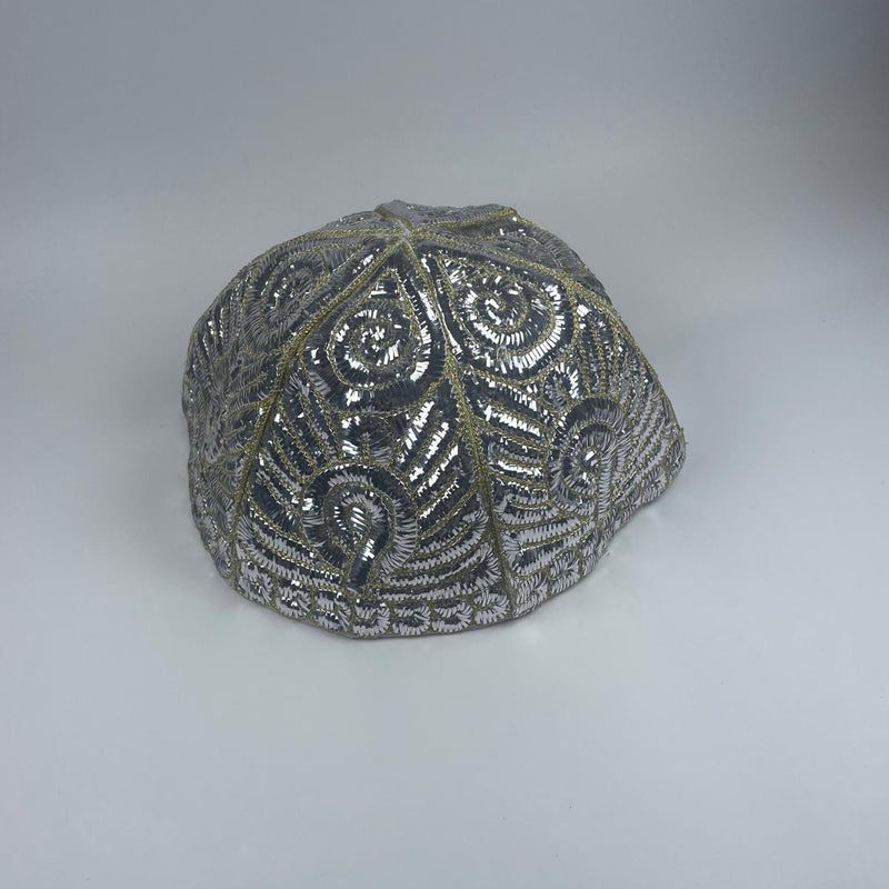 Kippah Hand Embroidered Plated - Atarah Design - Medium