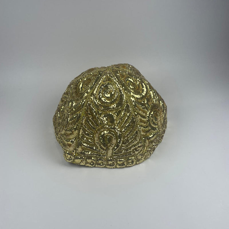 Kippah Hand Embroidered Plated - Atarah Design - Medium